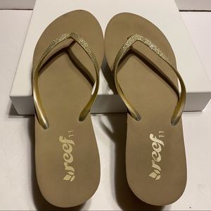 Reef KRYSTAL STAR Black Glitter Slip On Thong Wedge Flip Flops Women's Sandals Reef KRYSTAL STAR Black Glitter Slip On Thong Wedge Flip Flops Women's Sandals